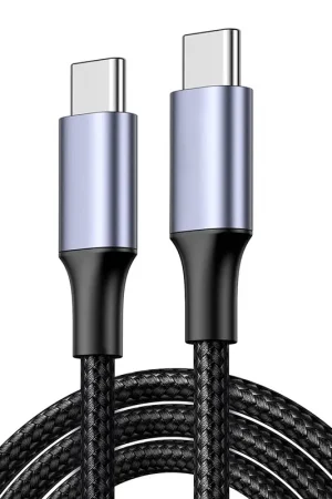 Coverzs 100W USB-C braided câble de chargement - 1m (noir) Top Vente