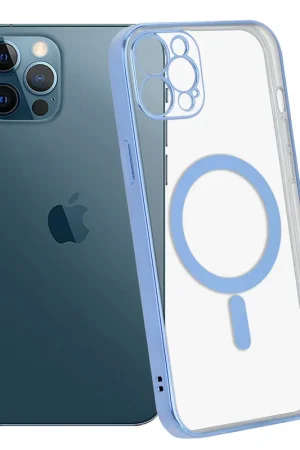 ShieldCase Coque iPhone 11 Pro revêtement métallique Magsafe transparent (bleu) Paiement Sécurisé