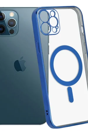 ShieldCase Coque iPhone 11 Pro revêtement métallique Magsafe transparent (bleu foncé) Petit Prix