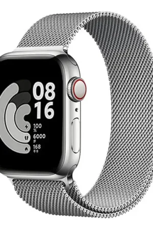 Bracelet en métal argent pour Apple Watch Achat Immédiat