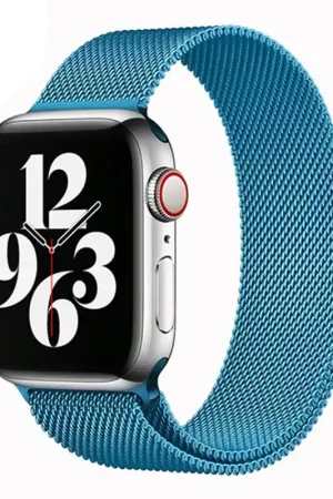 Usine Directe Bracelet en métal bleu pour Apple Watch