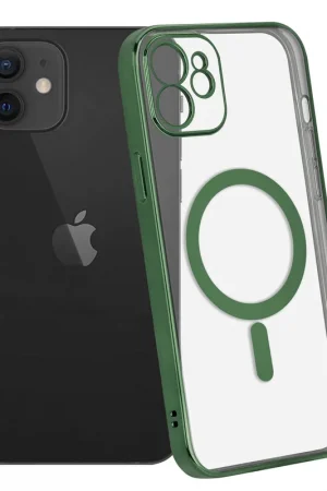 Acheter Direct ShieldCase Coque iPhone 12 revêtement métallique Magsafe transparent (vert foncé)