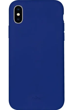 Marque Coque iPhone XS Max Puro semi-rigide bleue Icon