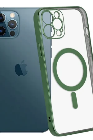 ShieldCase Coque iPhone 12 Pro revêtement métallique Magsafe transparent (vert foncé) Offre Du Jour