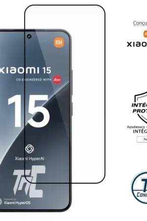 Xiaomi 15 - Verre trempé intégral Protect - Noir - TM-Concept® Acheter Direct