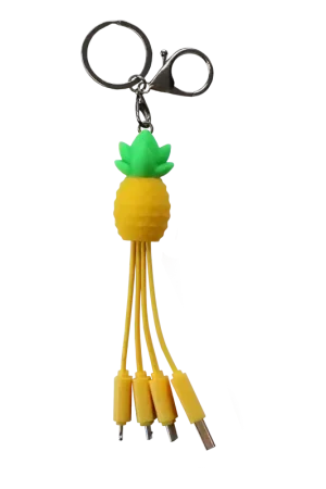 Authentique Câble USB A/micro USB & USB C & Lightning 0,15 m Ananas Yello Koko