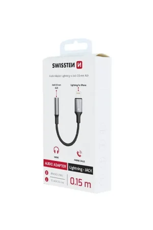 Adaptateur Lightning / Jack Swissten Silver Livraison Express