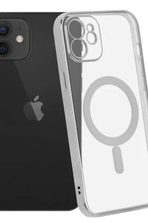 Dernière Chance ShieldCase Coque iPhone 12 transparente revêtement métallique Magsafe (argent)