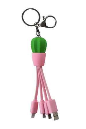 Paiement Sécurisé Câble USB A/micro USB & USB C & Lightning 0,15 m Cactus Yello Koko