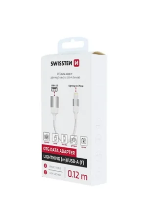 Adaptateur OTG Lightning / USB Swissten Blanc Bon Marché
