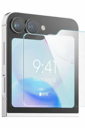 Haute Qualité Olixar Outside Screen Tempered Glass Screen Protector - For Samsung Galaxy Z Flip7