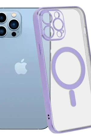 ShieldCase Coque iPhone 13 Pro Max revêtement métallique Magsafe transparent (violet) Seulement Aujourd’hui