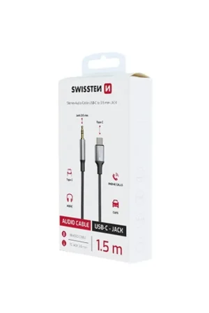 Acheter En Ligne Adaptateur textile USB-C / Jack 1,5m Noir