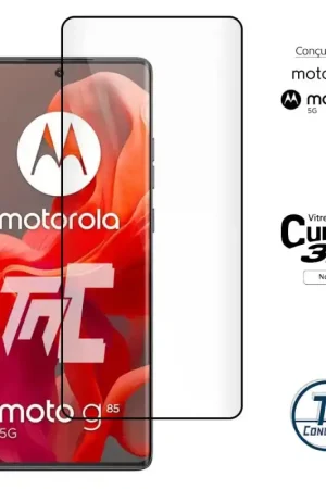 Prix Réduit Motorola Moto G85 5G - Verre trempé 3D incurvé - Noir - TM-Concept®