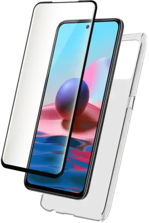 Pack Xiaomi Redmi Note 10/10s Coque Transparente + Verre trempé Bigben Populaire
