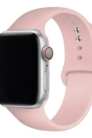 Certifié Bracelet silicone rose pastel pour Apple Watch