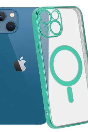 ShieldCase Coque iPhone 13 transparente revêtement métallique Magsafe (vert) Meilleur Prix