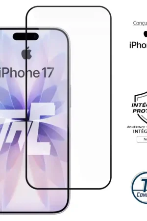 Haute Qualité Apple iPhone 17 - Verre trempé intégral Protect - Noir - TM-Concept®