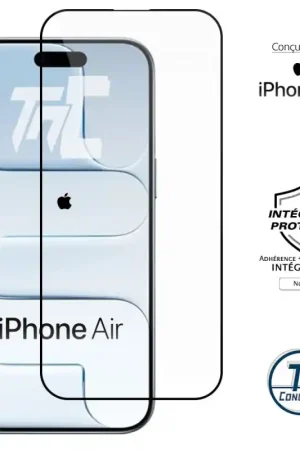Apple iPhone Air - Verre trempé intégral Protect - Noir - TM-Concept® Super Prix