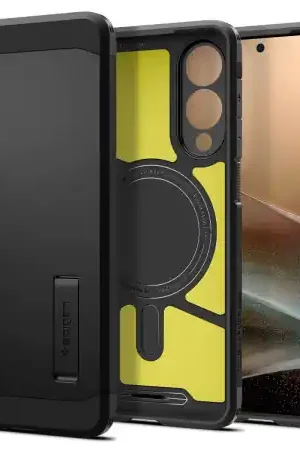 Promotion Spigen Black Tough Armor Kickstand Case - For Samsung Galaxy S25 Edge