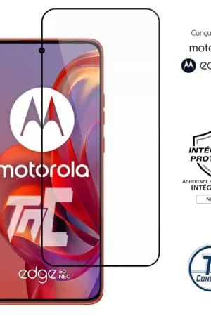 Commander Maintenant Motorola Edge 50 Neo - Verre trempé intégral Protect - Noir - TM-Concept®