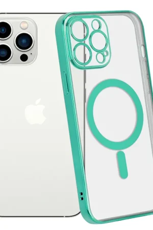 ShieldCase Coque iPhone 14 Pro Max revêtement métallique Magsafe transparent (vert) Commande En Gros