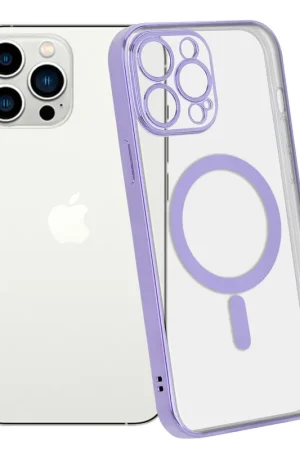 ShieldCase Coque iPhone 14 Pro Max revêtement métallique Magsafe transparent (violet) Offre Limitée