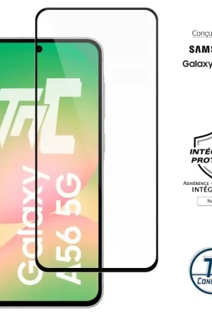 Bon Marché Samsung Galaxy A56 5G - Verre trempé intégral Protect - Noir - TM-Concept®