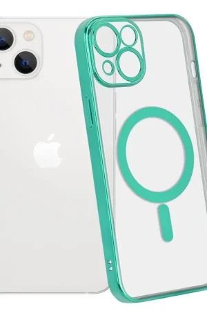 ShieldCase Coque iPhone 14 revêtement métallique Magsafe transparent (vert) Certifié