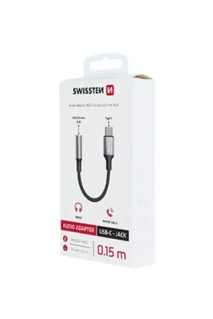 Adaptateur USB-C / Jack Swissten Noir Acheter Direct