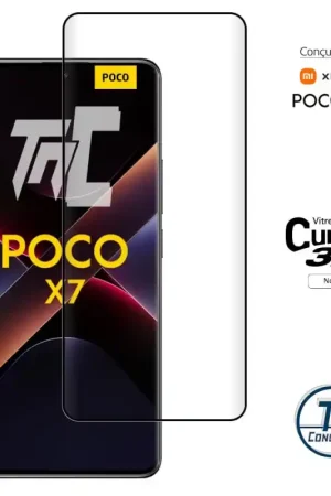 Xiaomi Poco X7 - Verre trempé 3D incurvé - Noir - TM-Concept® Bon Plan