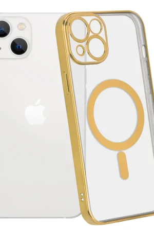 Offre Spéciale ShieldCase Coque iPhone 14 transparente revêtement métallique Magsafe (or)