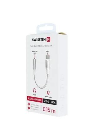Top Vente Adapteur USB-C / Jack Swissten Blanc