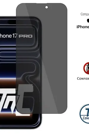 Jusqu’à Épuisement Des Stocks Apple iPhone 17 Pro - Verre trempé Anti-Espions - TM-Concept® gamme Privacy