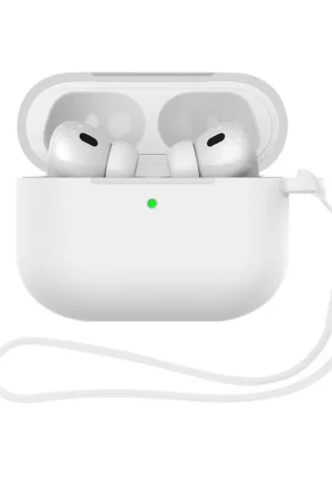 Meilleur Choix ShieldCase Airpods Pro 3 coque en silicone avec cordon (blanc)