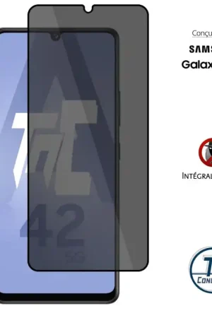 Populaire Samsung Galaxy A42 5G - Verre trempé teinté intégral - Noir - TM-Concept® - gamme Intégral Privacy