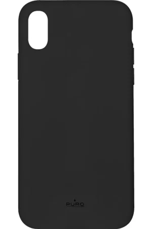 Livraison Express Coque iPhone XS Max Puro semi-rigide noire Icon
