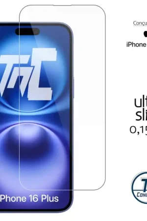 Apple iPhone 16 Plus - Verre trempé Ultra Slim 0,15mm - TM-Concept® Expédition Rapide