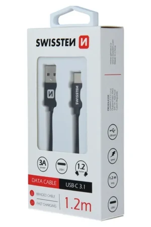 Seulement Aujourd’hui Câble textile USB/USB-C 1,2m noir