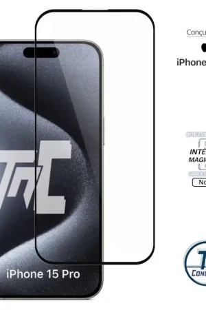 Apple iPhone 15 Pro - Verre trempé Intégral Magic - Noir - TM-Concept® Nouvelle Collection