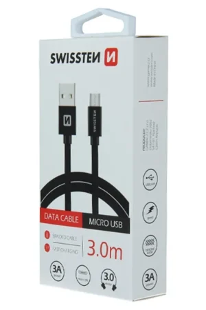 Câble USB Micro USB 3 m Noir Remise