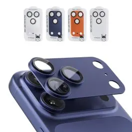 Verre trempé caméra arrière iPhone 17 Pro Heybingo intégral Bleu Profond Expédition Rapide