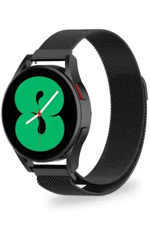 Expédition Rapide Olixar Black Milanese Strap (M/L) - For Samsung Galaxy Watch FE (40mm)