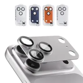 Verre trempé caméra arrière iPhone 17 Pro Max Heybingo intégral Gris Titanium Promotion