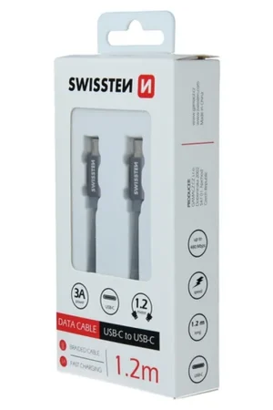 Câble USB-C à USB-C 1.2m Gris Commander Maintenant