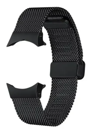 Official Samsung Black Milanese Stainless Steel Band S/M - For Samsung Galaxy Watch FE (40mm) Commander Vite