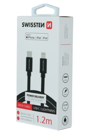 Câble USB-C/Lightning MFi 1.2M Noir Prix Choc