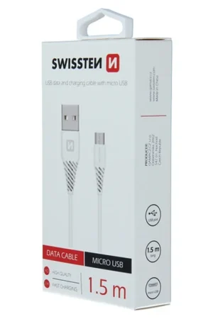 Câble USB/Micro USB 1.5m Blanc Dernier Modèle