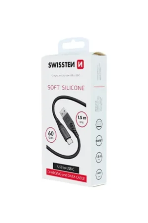 Vente Flash Câble USB/USB-C 1,5M 60W Silicone Noir
