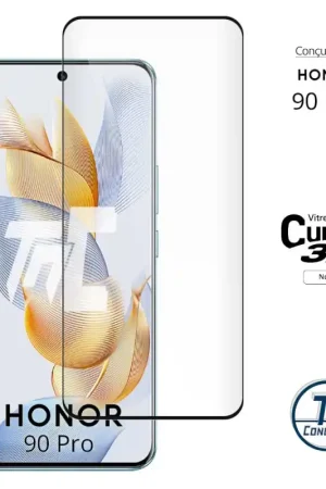 Acheter Direct Honor 90 Pro - Verre trempé 3D incurvé - Noir - TM-Concept®